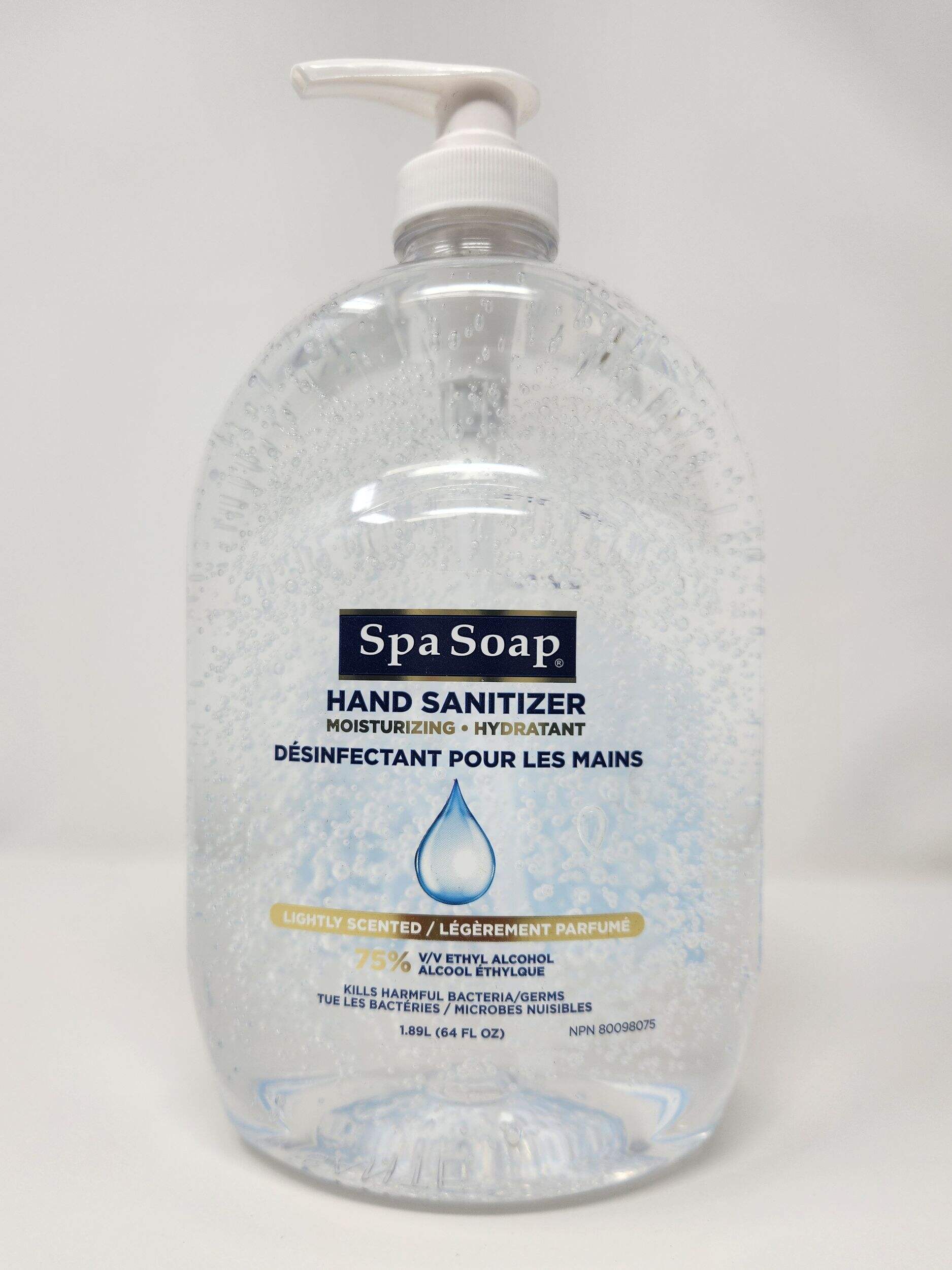 Spa Soap Moisturizing Hand Sanitizer with Pump, 1.9 L Front_Flat