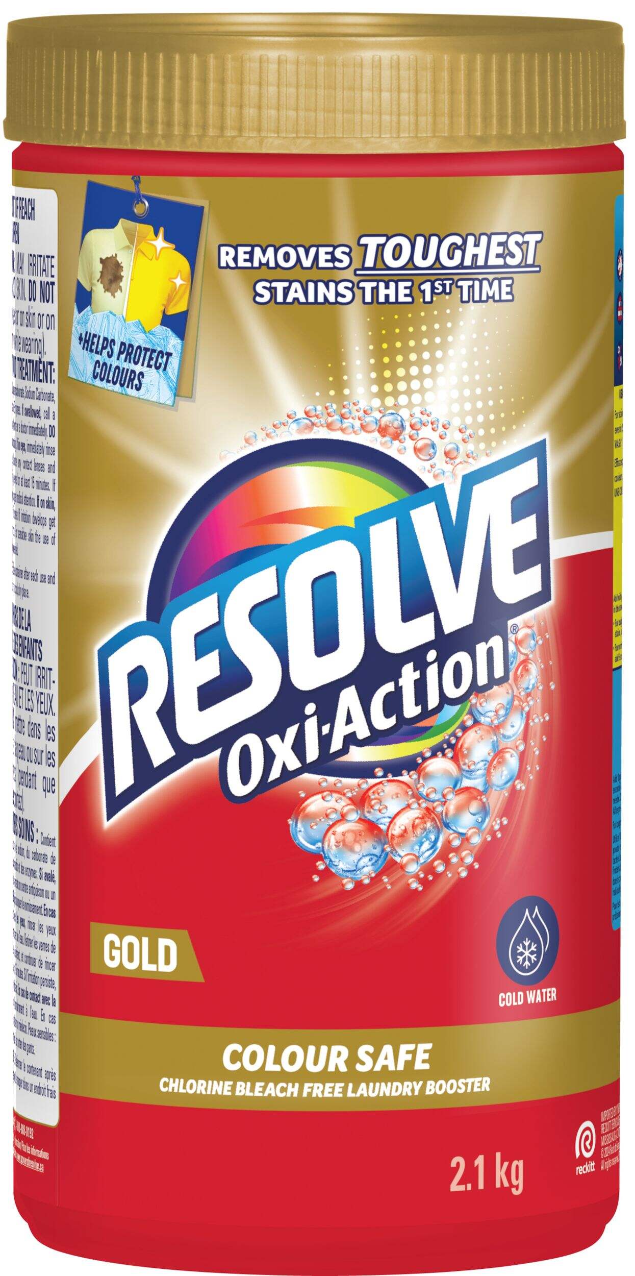 Resolve In Wash Powder Gold Oxi-Action Laundry Booster, 2.1Kg Front_Flat