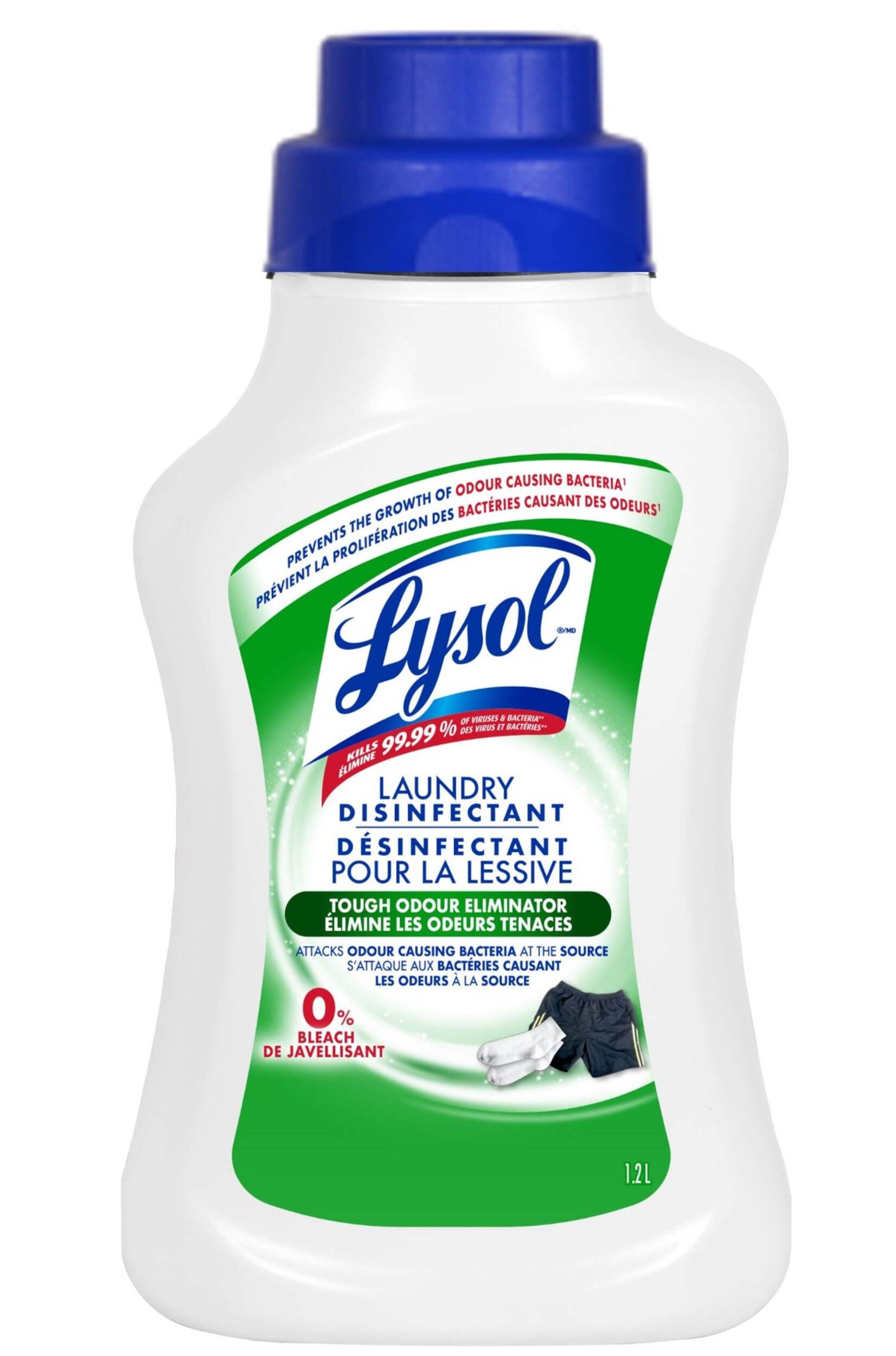 Lysol Fresh Linen Scented Laundry Detergent Disinfectant & Odour Eliminator, 1.2L Front_Flat
