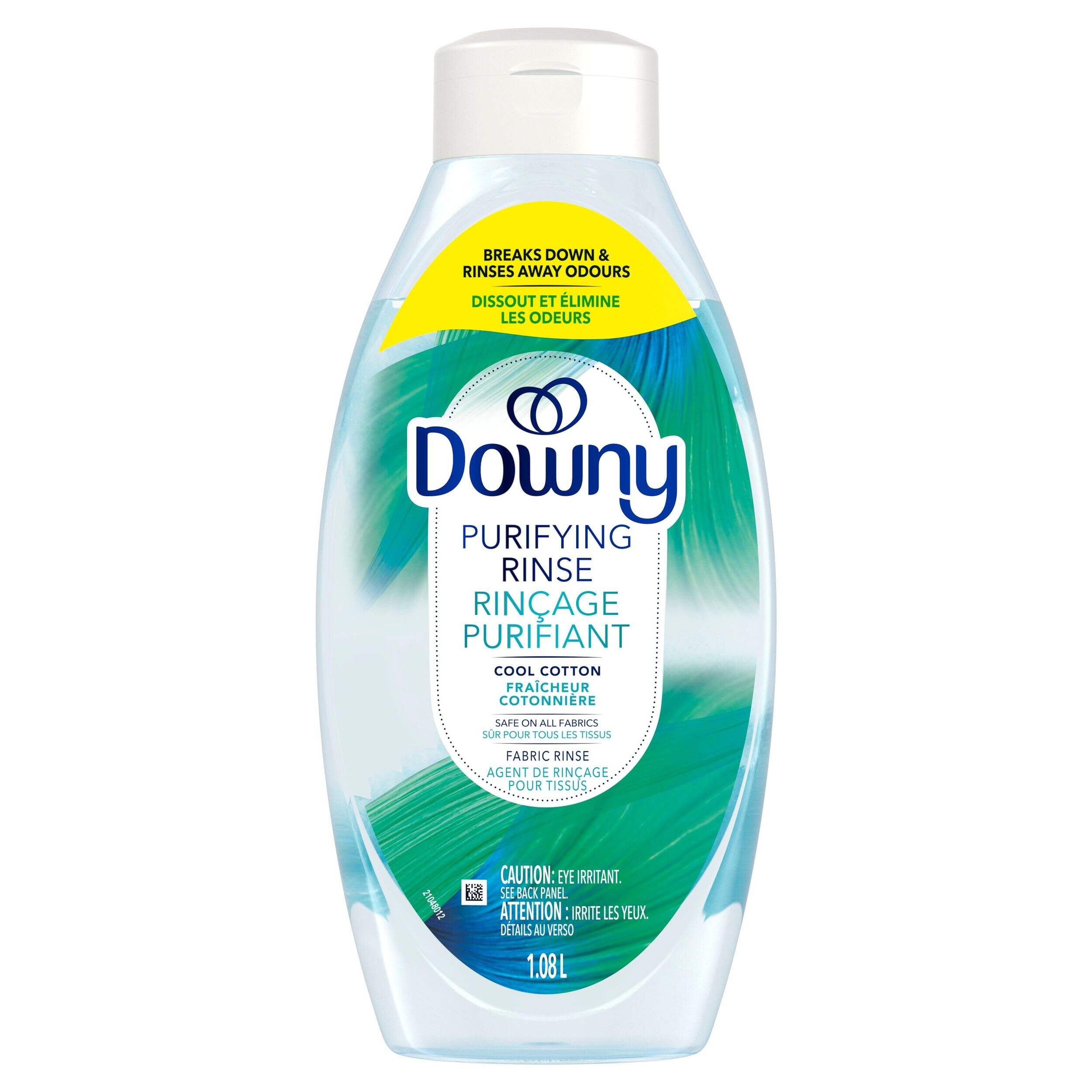 Agent de rinçage pour tissus éliminateur d'odeurs Downy Rinçage purifiant, fraîcheur cotonnière 1,08 L Front_Flat