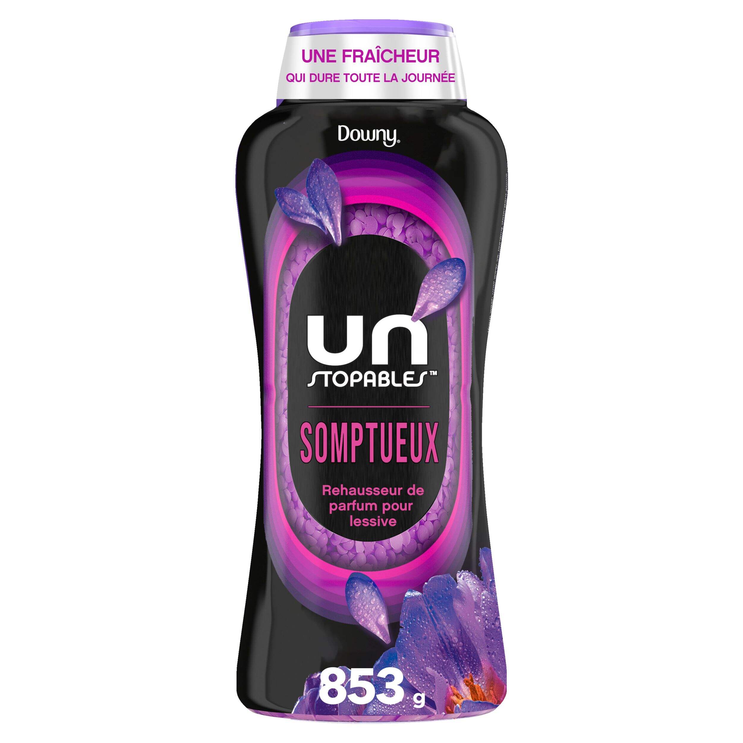 Rehausseur de parfum de lessive Downy Unstopables, perles, somptueux, 853 g Front_Flat