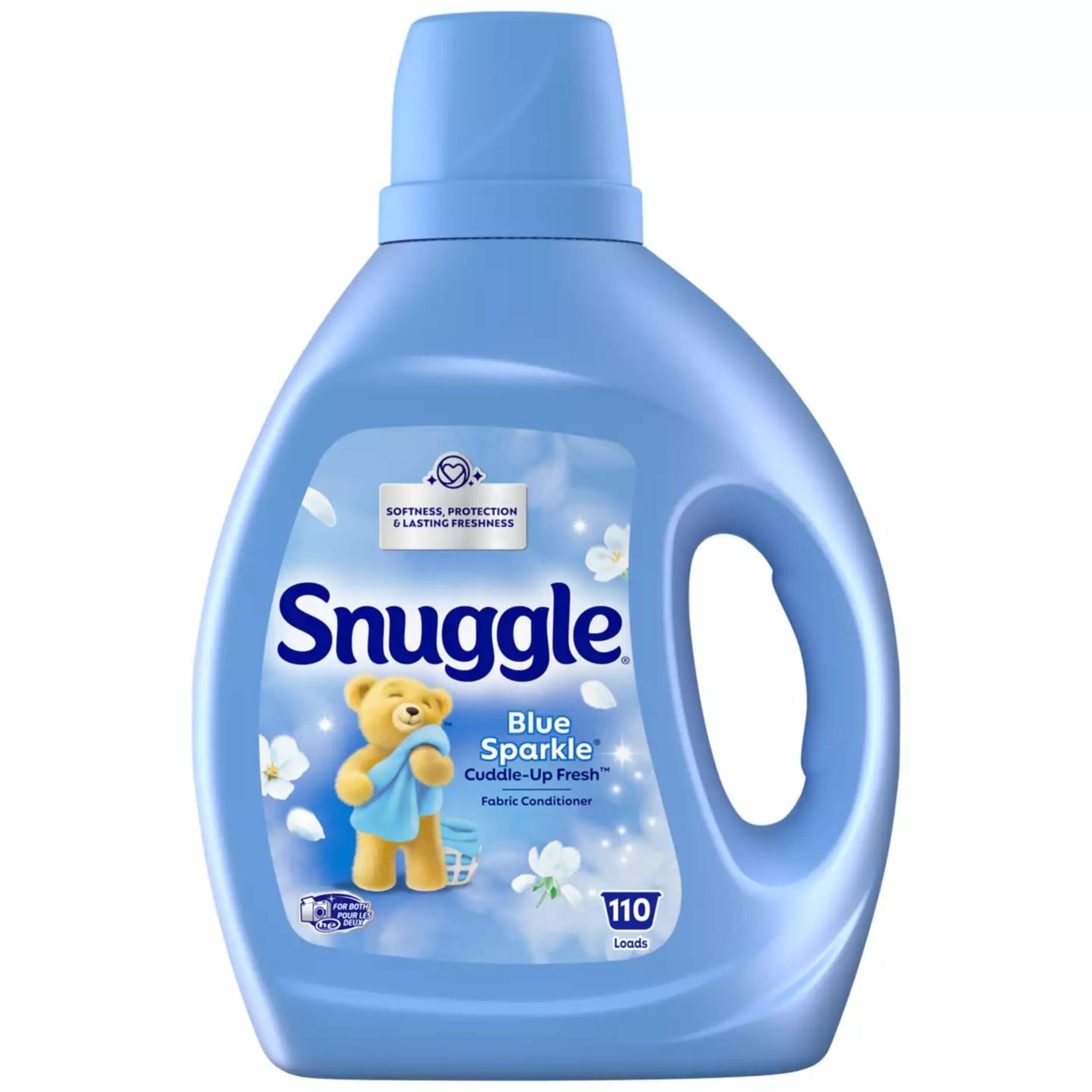 Snuggle Blue Sparkle Cuddle-Up Fresh Liquid Fabric Softener, 138-Load, 2.77L Front_Flat