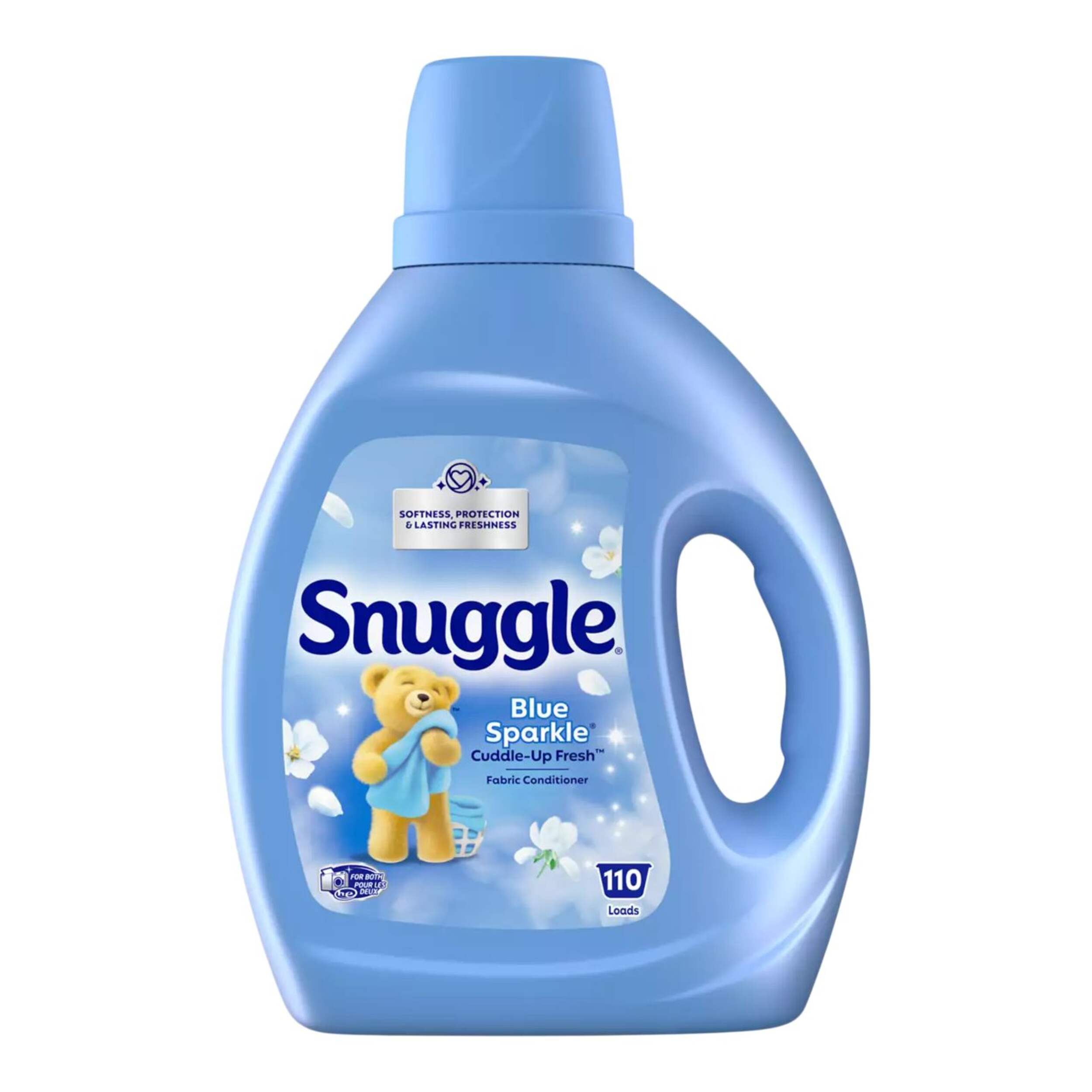 Snuggle Blue Sparkle Cuddle-Up Fresh Liquid Fabric Softener, 181-Load, 3.64L Front_Flat