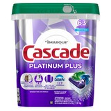 Capsules pour lave-vaisselle Cascade ActionPacs Platinum Plus, parfum frais, paq. 63 Front_Flat