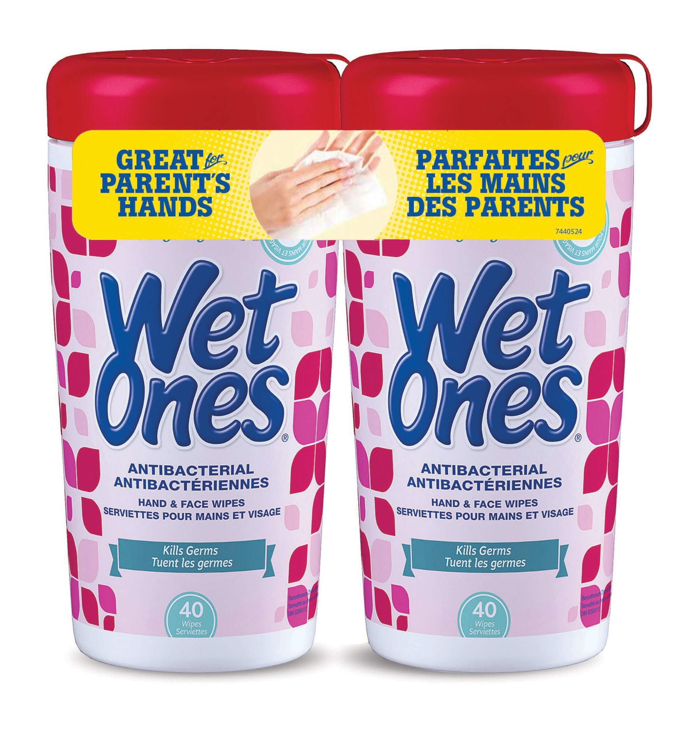 Wet Ones Antibacterial Hand Sanitizer Wipes Twin Pack, Fresh Scent, 40