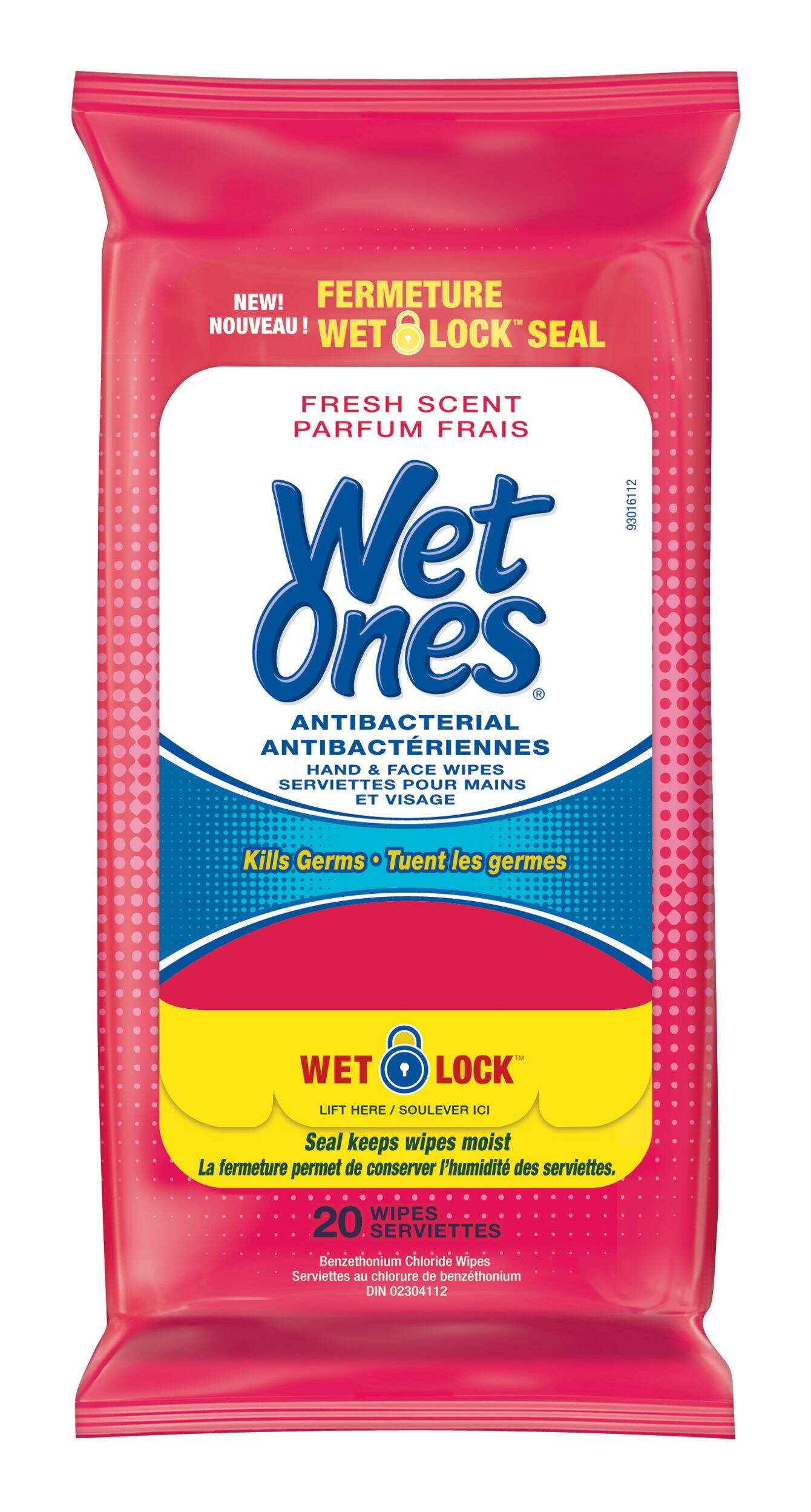 Wet Ones Antibacterial Hand Sanitizer Wipes, Fresh Scent, 20pk