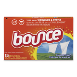Bounce Dryer Sheets, 15 Sheets Trial Size, Outdoor Fresh Scent Fabric Softener Sheets Front_Flat
