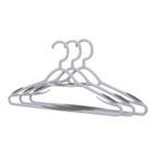 Durable Plastic Clothing Hangers with Metal Swivel Hooks, 17 Inch
