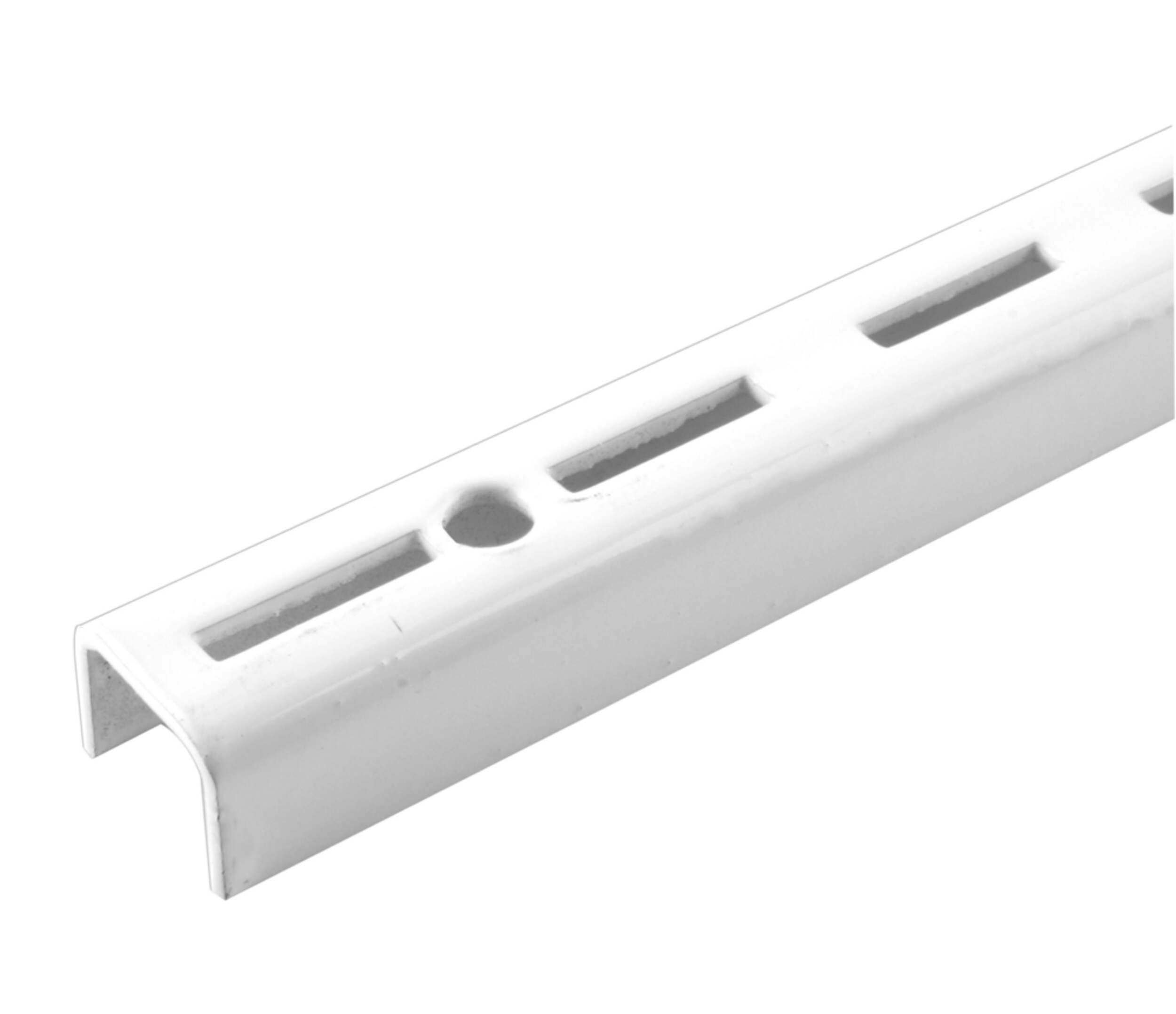 HOME COLLECTIONS Metal Standard Shelf Track White, 36-in CloseUp