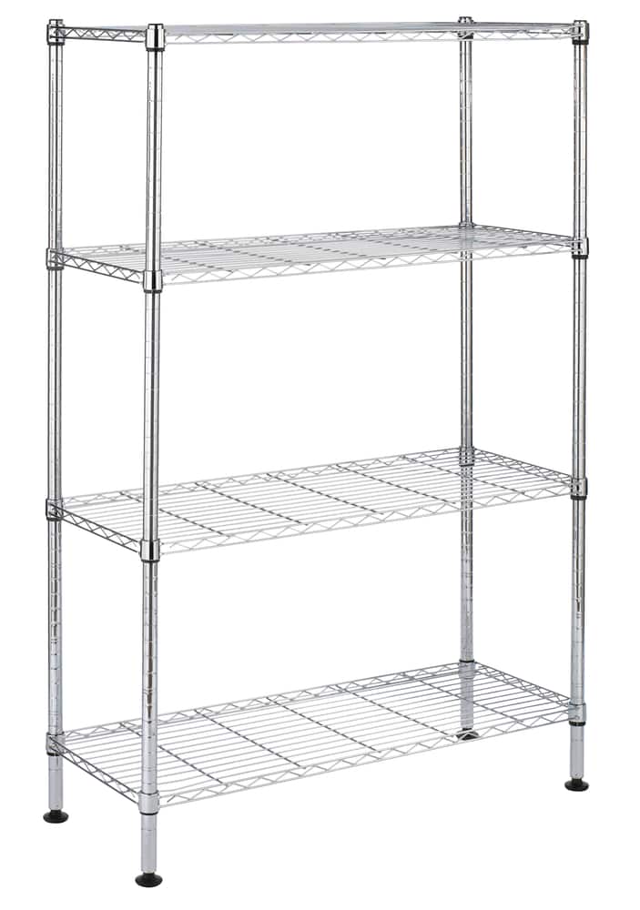 For Living 4 Tier Chrome Wire Shelf, How To Put Wire Shelves Together