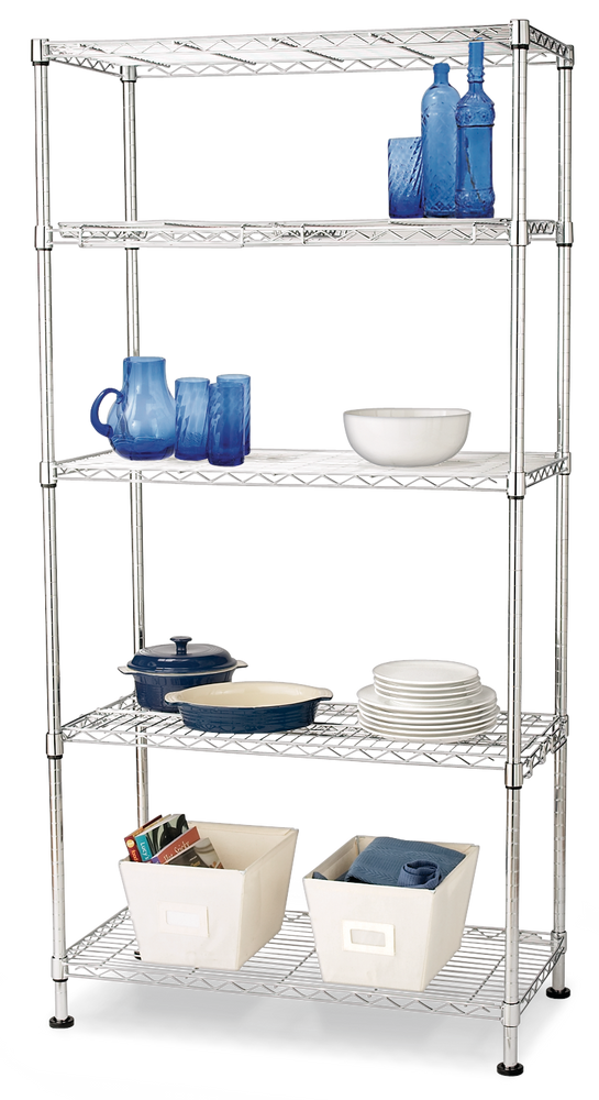 For Living 5Tier Wire Shelving Storage Unit, Chrome Canadian Tire