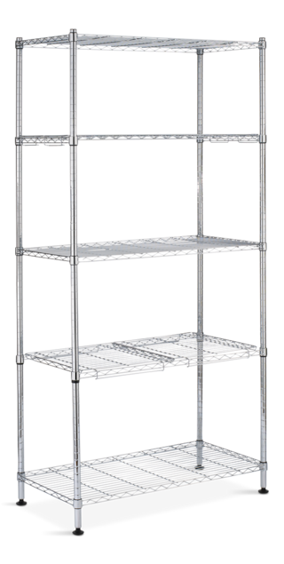 For Living 5 Tier Chrome Wire Shelf, Wire Shelving Post Extension Kit
