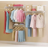 Rubbermaid White Closet System, 4-8 ft