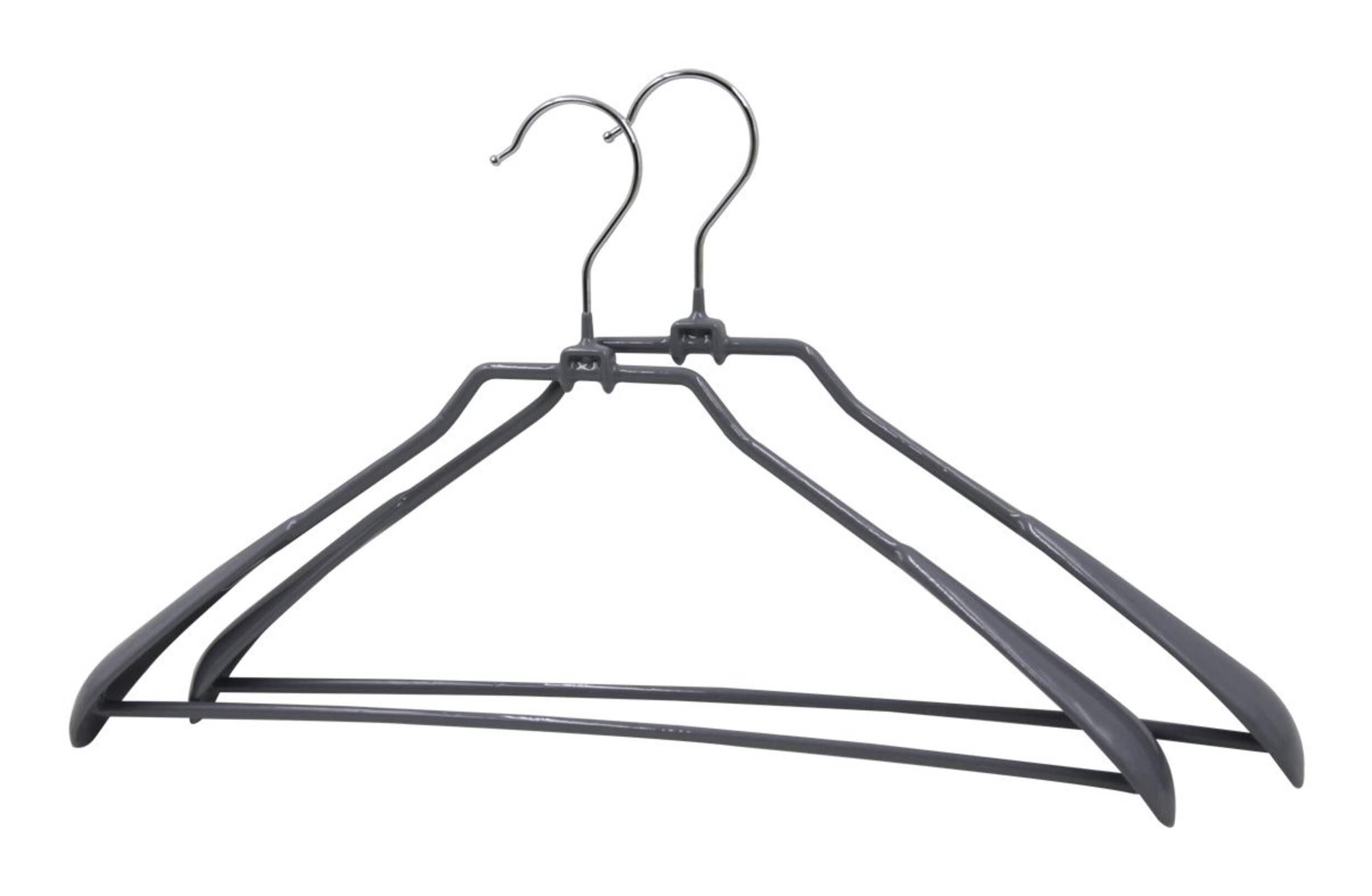 type A Stay Non-Slip Coat Hangers, 2-pk Front_Angled_Left