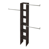 ClosetMaid Adjustable Closet Organizer Kit, Espresso, 12-in Front_Angled_Left