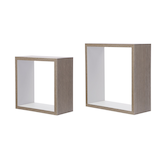Type A MDF Floating Cube Wall Shelves, 2-pc Front_Three_Fourths_Angled_Left
