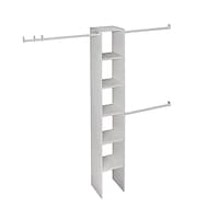 ClosetMaid Expandable Closet Organizer Kit with 3-Closet Rod, White, 12-in