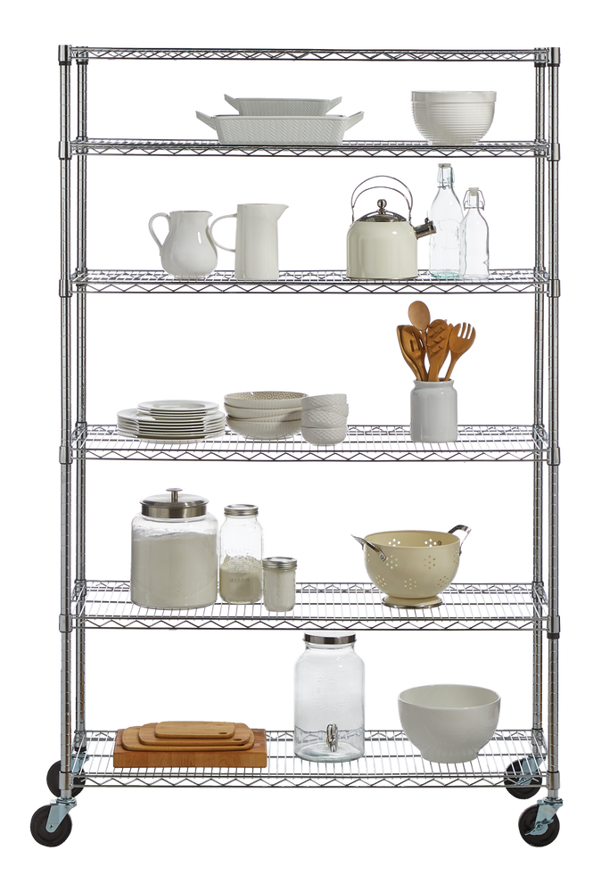 For Living Metal 6Tier Adjustable Wire Shelving Storage Unit with