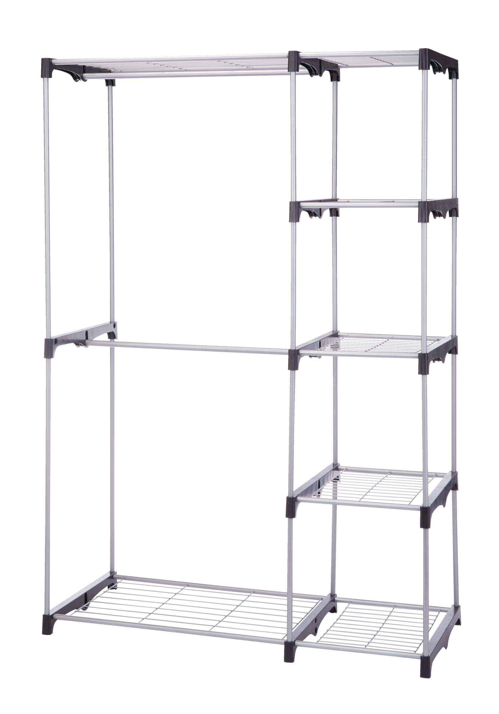 type A Prima Metal Freestanding Closet Organizer with 5 Wire Shelves ...