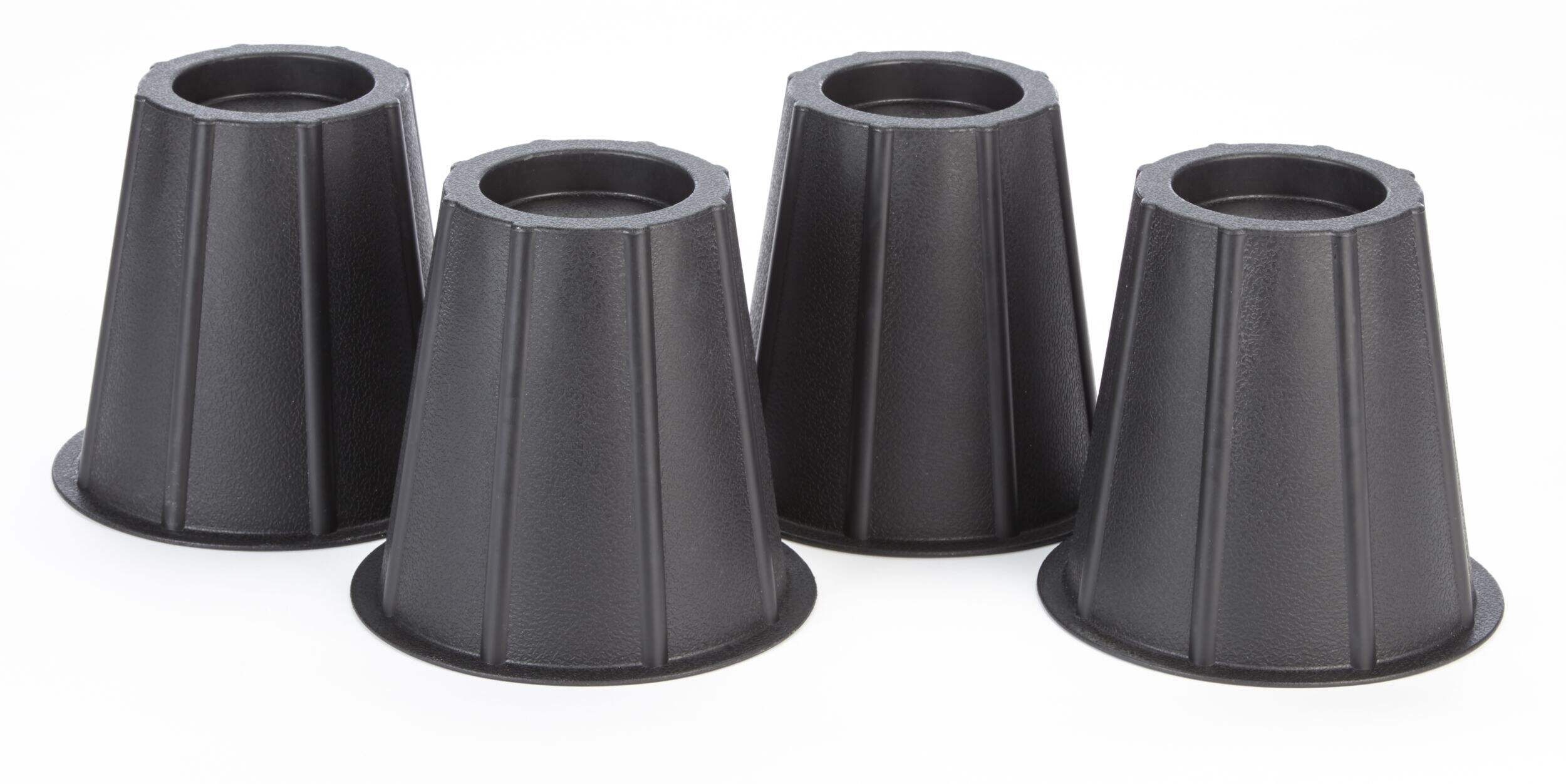 For Living Plastic Round Bed Risers, 4-pk, 5.5-in Composite_or_Mixed