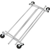For Living Deluxe Single Rod Garment Rack, Chrome Back_Angled_Left