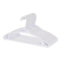 Type A Plastic Hangers, Slim, White, 24-pk