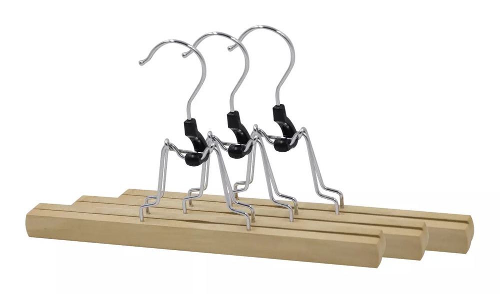 type A Wood Swivel Pant Hangers, 3pk Canadian Tire