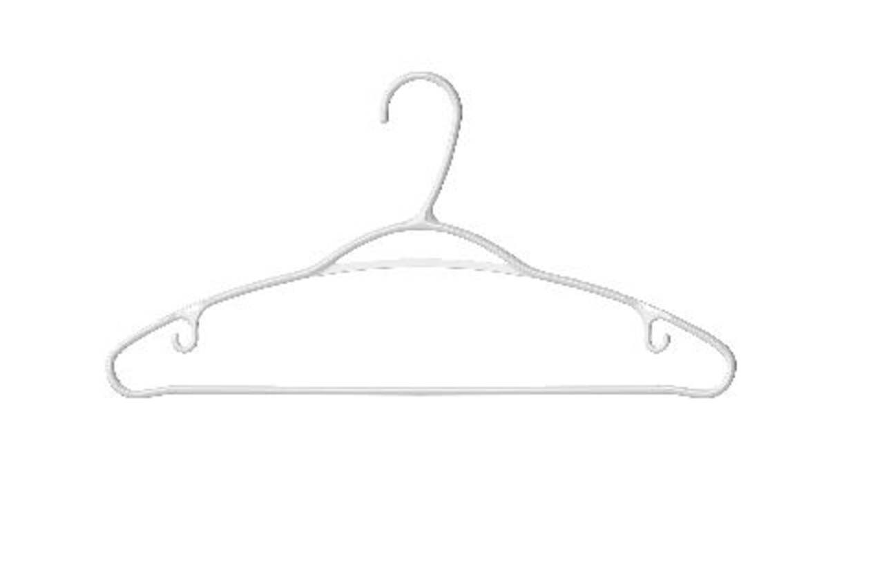 type A Plastic Slim Hangers, 10-pk