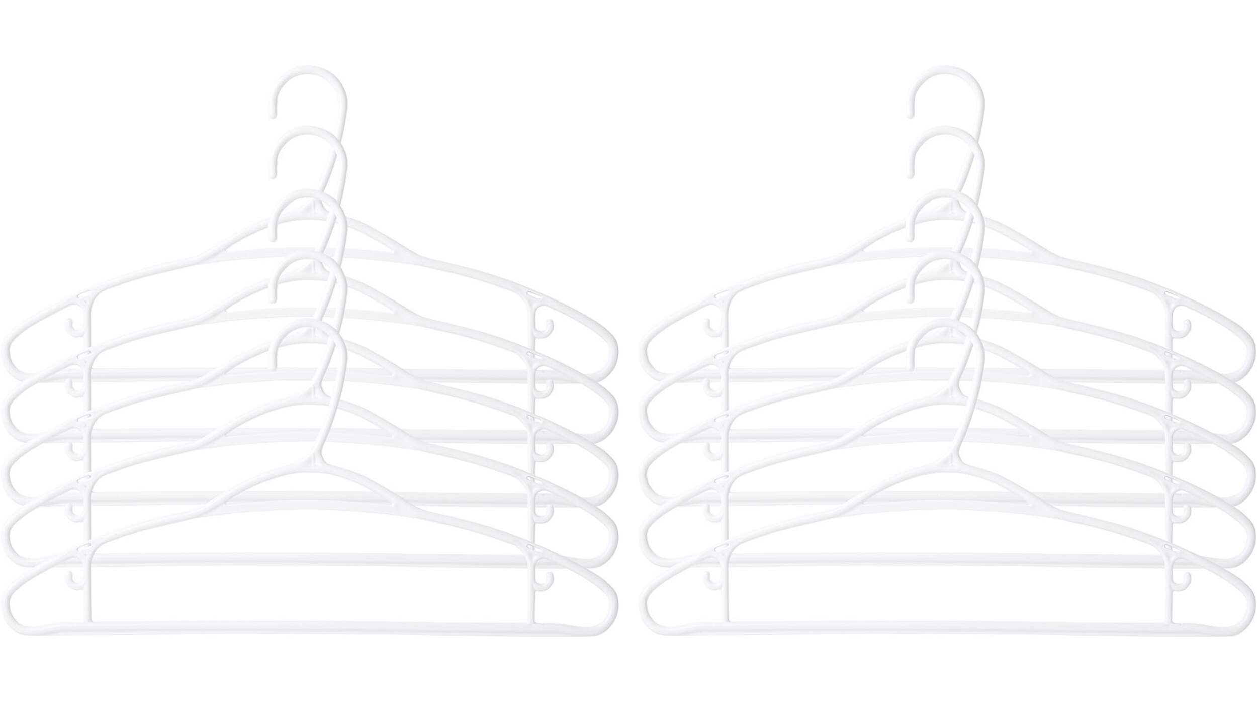 type A Plastic Slim Hangers, 10-pk Front_Flat