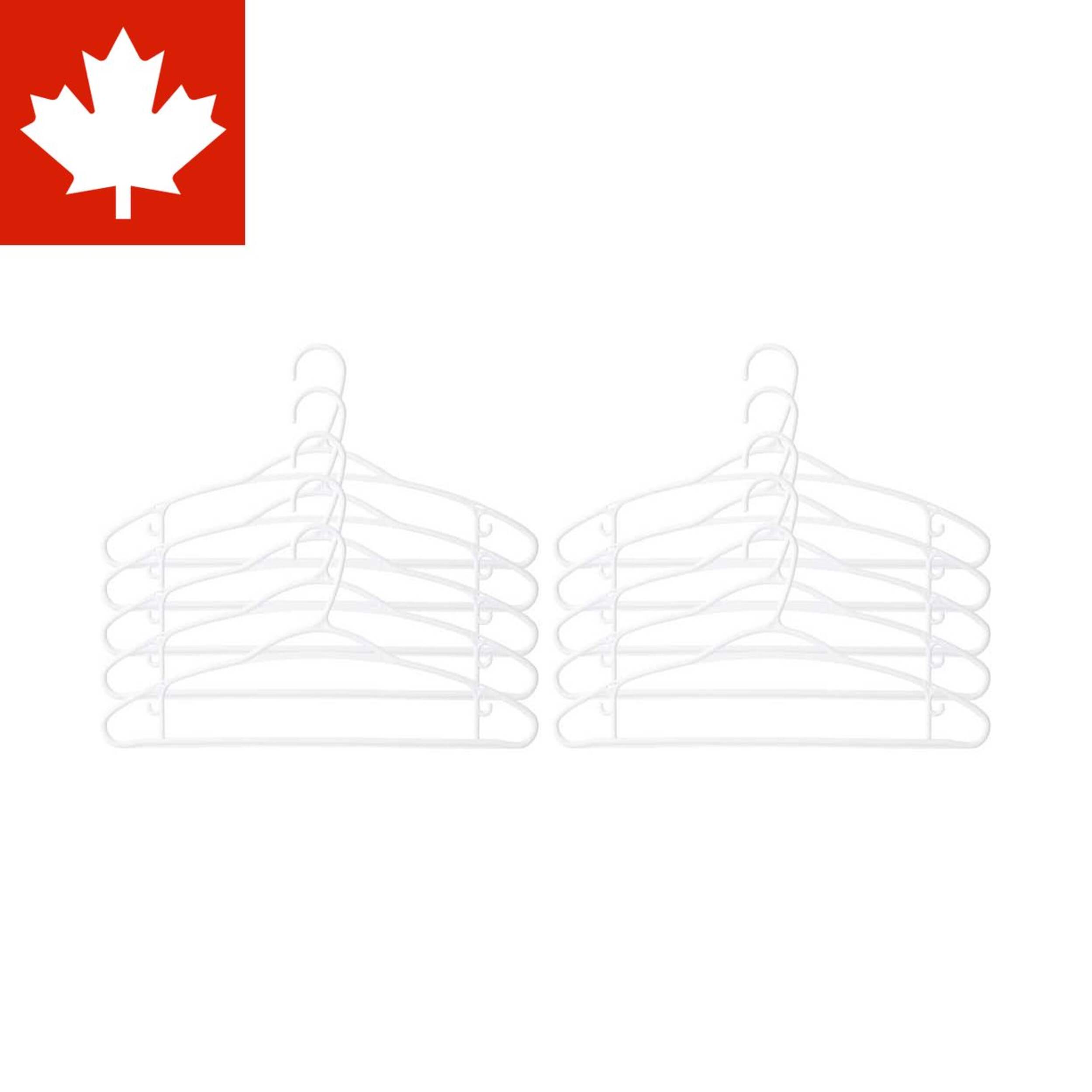 Cintres en plastique mince Type A, paq. 10 Front_Flat
