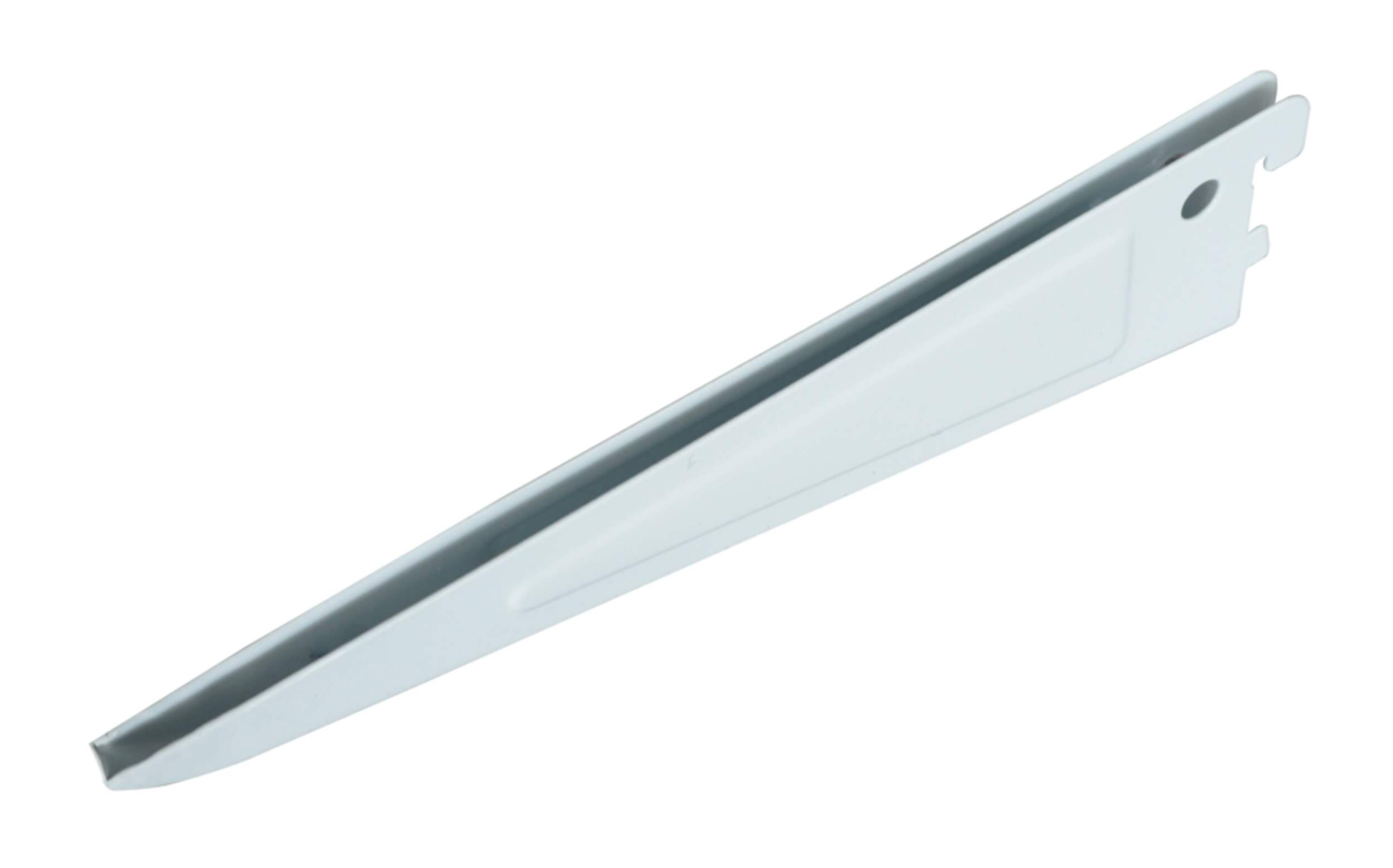 HOME COLLECTIONS Metal Dual Track Shelf Bracket, White, 9-in Front_Angled_Left