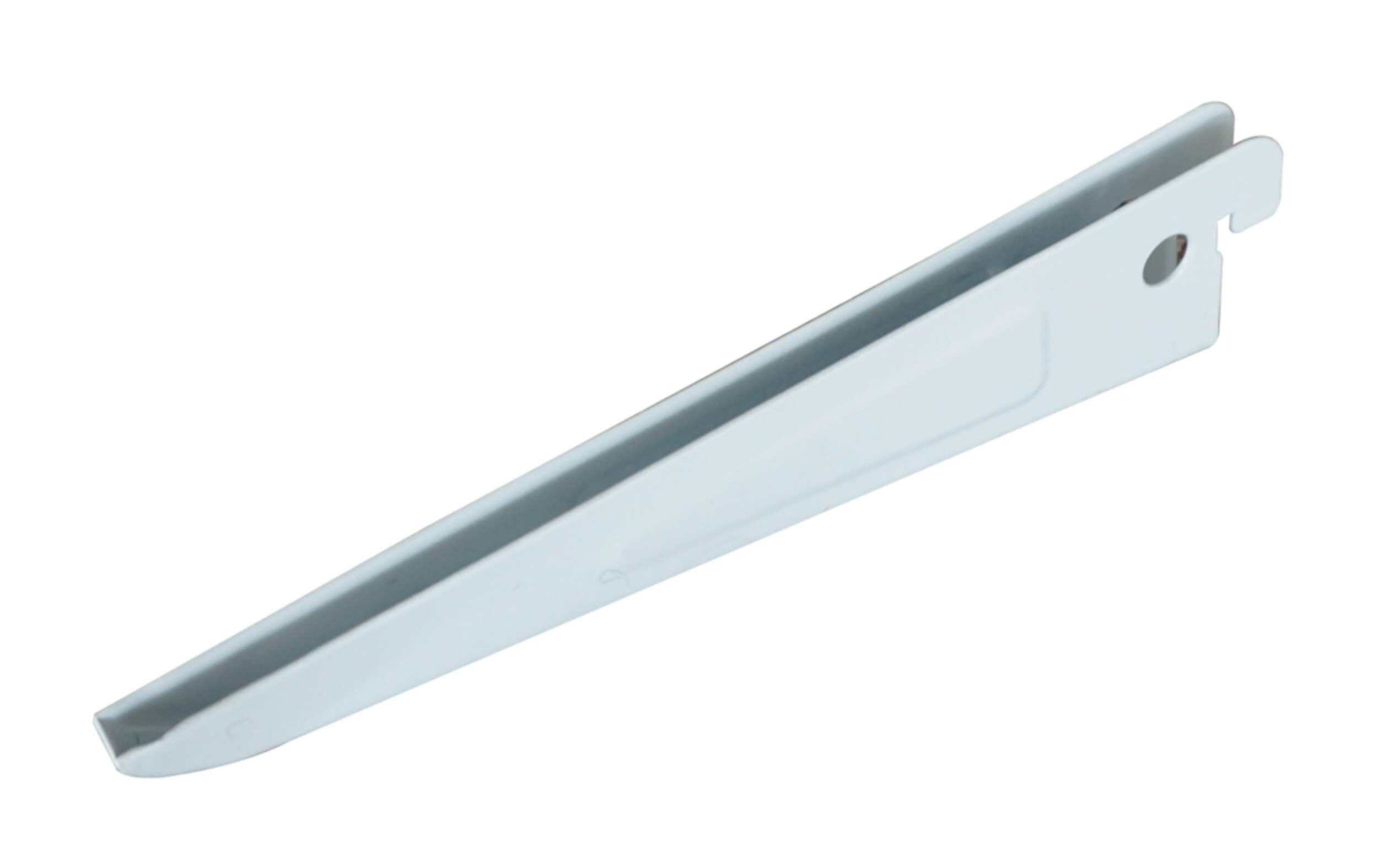 HOME COLLECTIONS Metal Dual Track Shelf Bracket, White, 7-in Front_Angled_Left