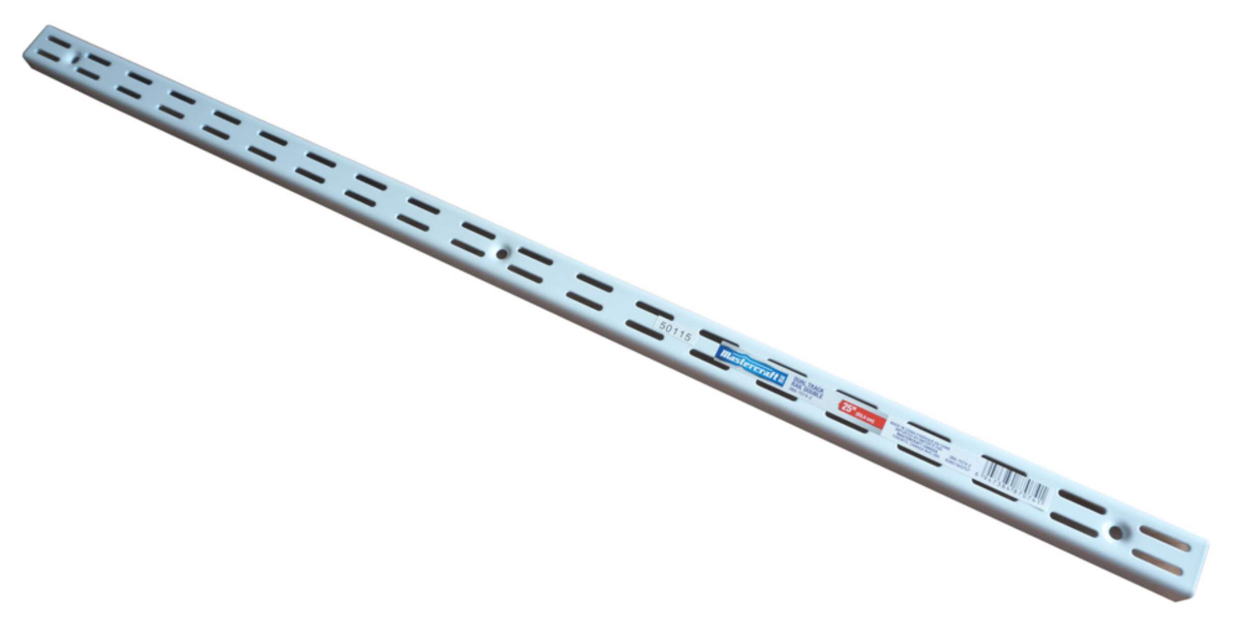 HOME COLLECTIONS Steel Dual Shelving Track White, 24-in Overhead_Plunge
