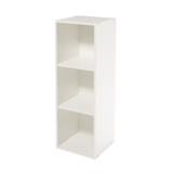 type A Stack Modular 3-Shelf Organizer, White Front_Angled_Left