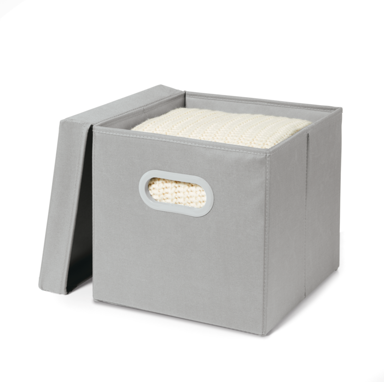 Cube de rangement en tissu Type A Ease, léger, gris, grand