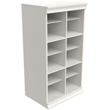 ClosetMaid Modular Adjustable Divided Storage Shelves/Unit, White Front_Three_Fourths_Angled_Right