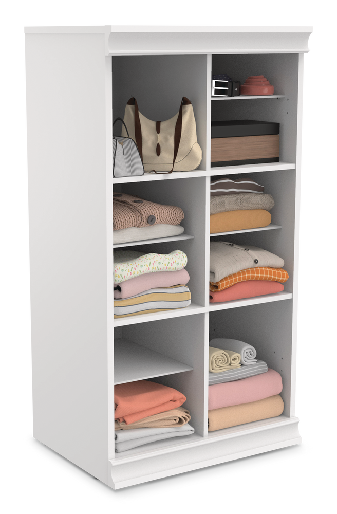 ClosetMaid Modular Adjustable Divided Storage Shelves/Unit, White