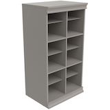 ClosetMaid Modular Adjustable Divided Storage Shelves/Unit, Taupe Front_Angled_Right