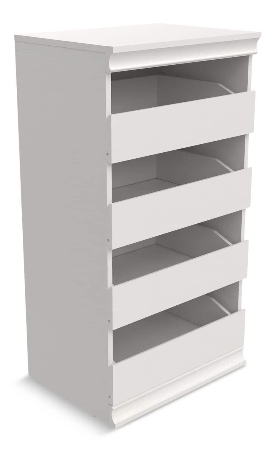 Rangement placard modulaire petit tiroir blanc - L.46.4 x H.18.9cm 