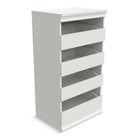ClosetMaid Modular Stackable 4-Drawer Storage Unit, White Front_Angled_Right