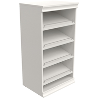 ClosetMaid Modular Stackable Shoe Rack, White Front_Three_Fourths_Angled_Right