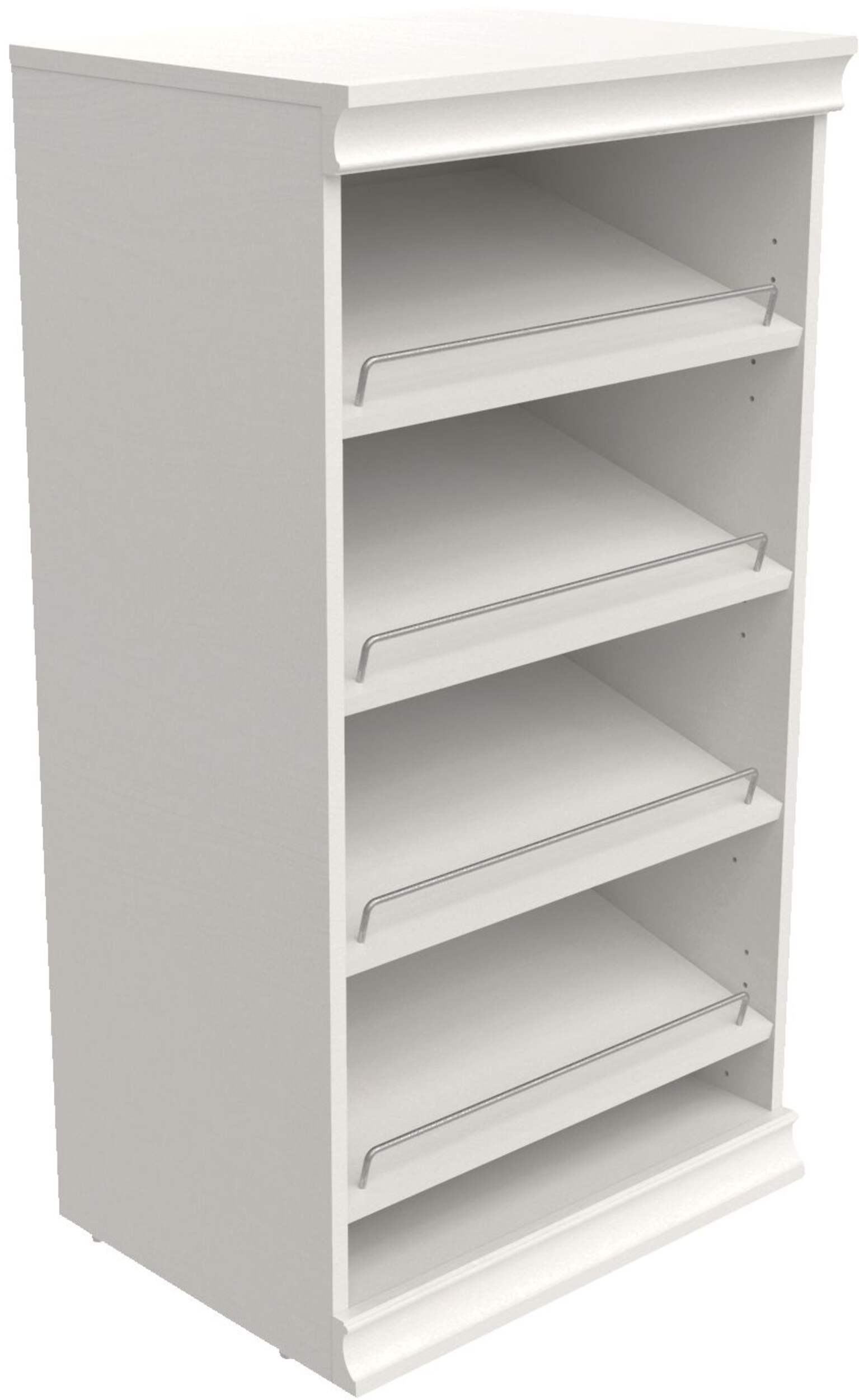 Range-chaussures modulaire empilable ClosetMaid, blanc Front_Three_Fourths_Angled_Right