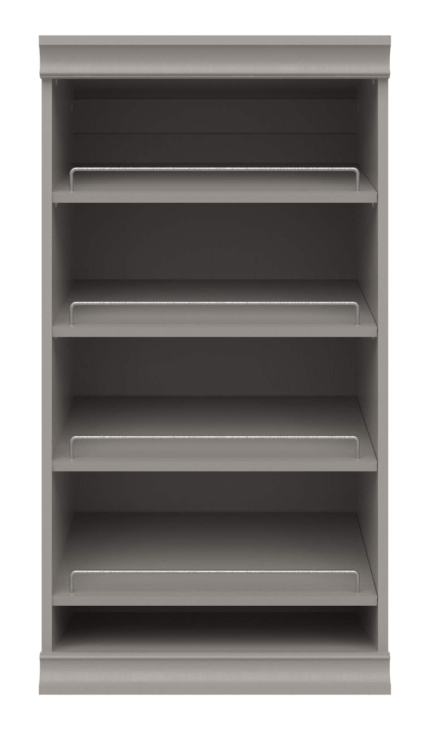 ClosetMaid Modular Stackable Shoe Rack, Taupe Front_Flat