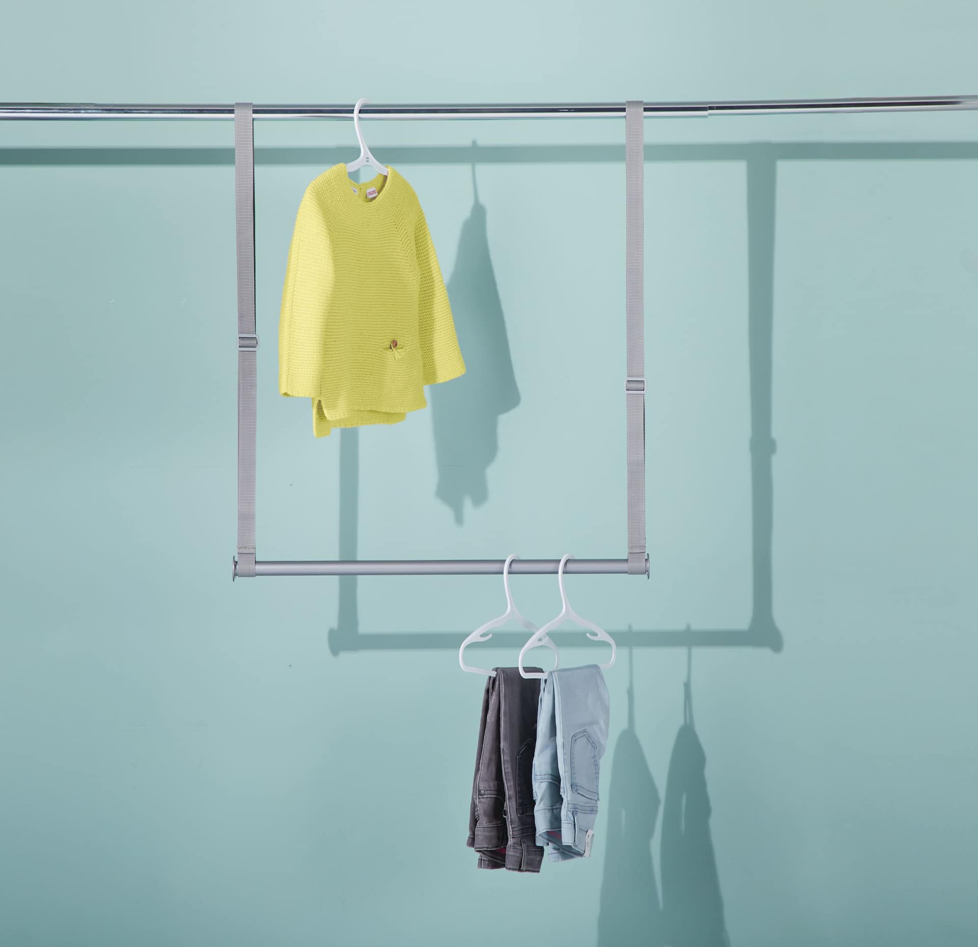 type A Ease Adjustable Hanging Closet Rod Grey Canadian Tire