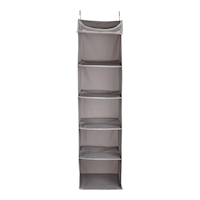 type A Ease 8-Shelf Hanging Closet Organizer, Grey Front_Flat