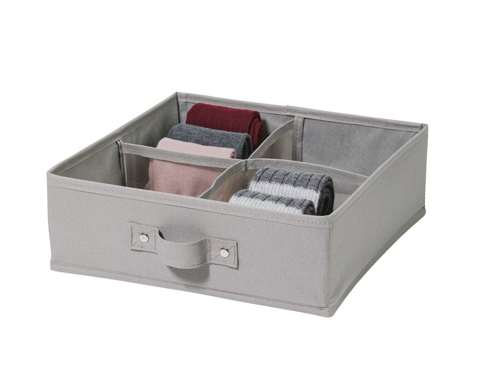 type A Ease 4-Slot Drawer Organizer, 11.6-in x 11.6-in x 4-in