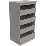 ClosetMaid Modular Stackable 4-Drawer Closet Storage Unit, Taupe Front_Angled_Right