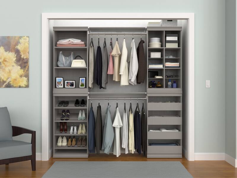 ClosetMaid Modular Stackable 4-Drawer Closet Storage Unit, Taupe ...