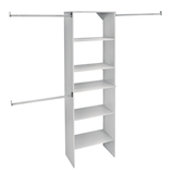 ClosetMaid Suite Symphony Starter Tower Kit, White, 25-in Front_Angled_Right