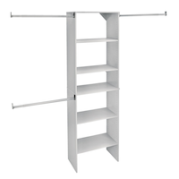 ClosetMaid Suite Symphony Starter Tower Kit, White, 25-in Front_Angled_Right